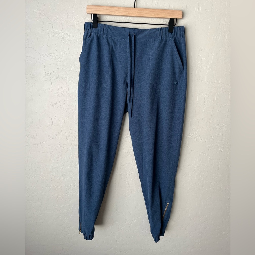 Albion fit Jetsetter Zip Ankle Joggers Dark chambray blue small - Picture 6 of 10
